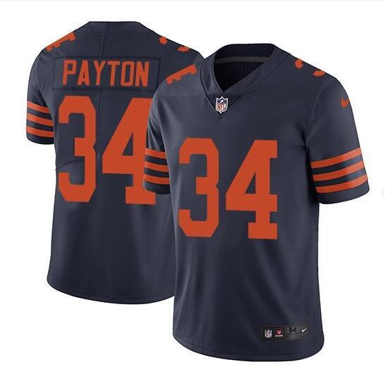 Men's Chicago Bears #34 Walter Payton Navy NFL Vapor untouchable Limited Stitched Jersey
